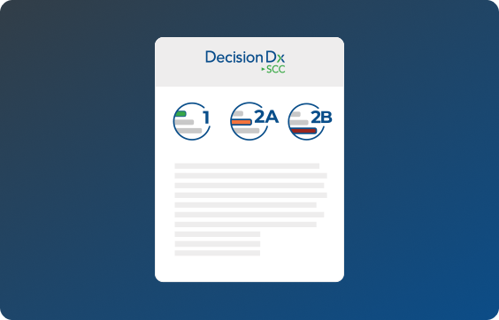 Graphic of a DecisionDx SCC test report